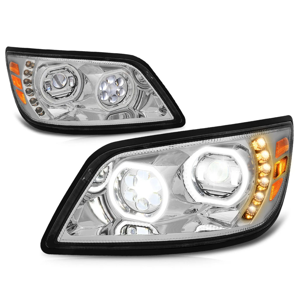 Dual Halo Rings LED DRL Projector Headlights for Hino 338 268 258 (2006–2017)