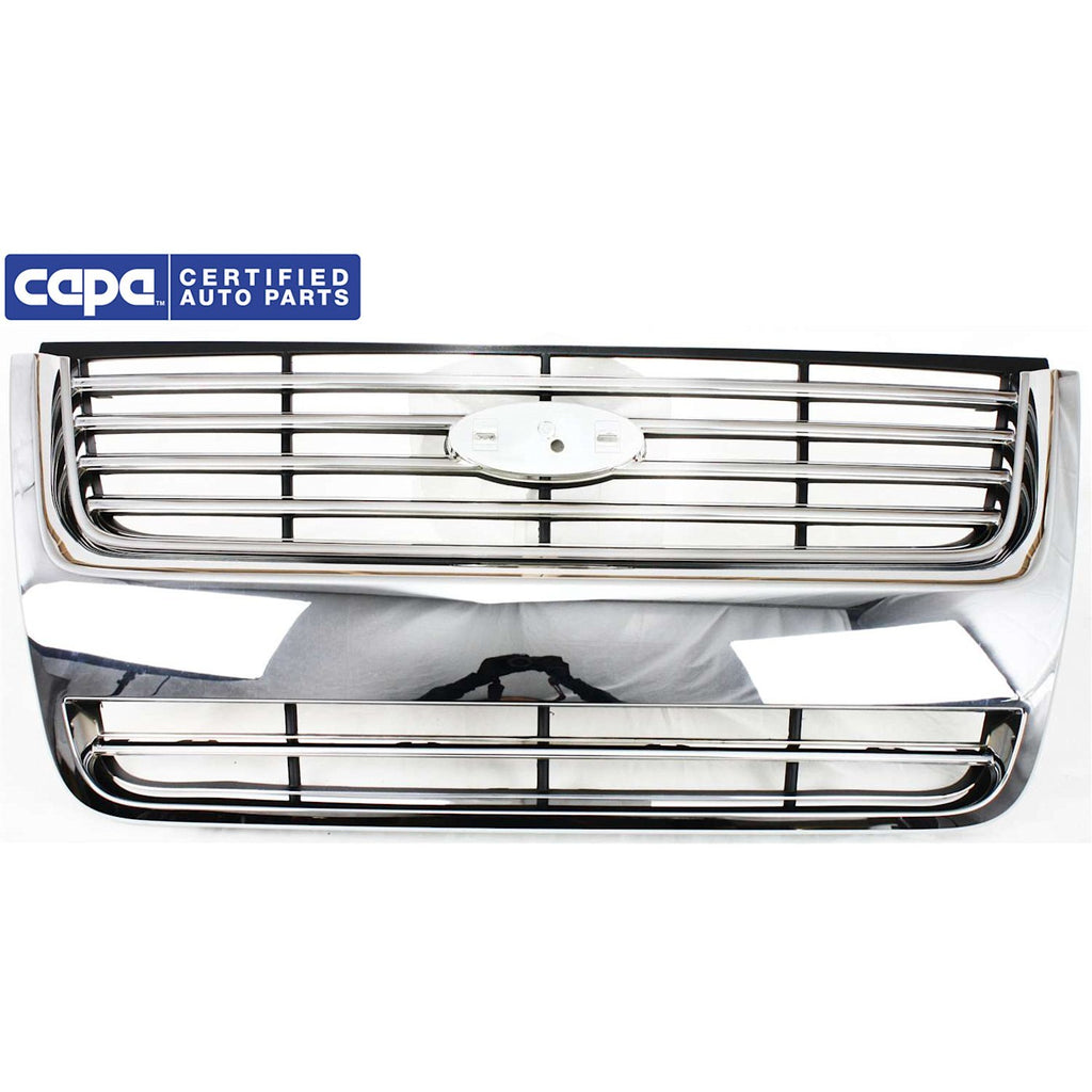 Chrome Grille for Ford Explorer (2006–2010) with Black Insert