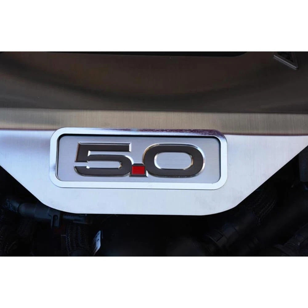 Polished Engine Cover w Blue LED for 2015-2017 Ford Mustang GT V8