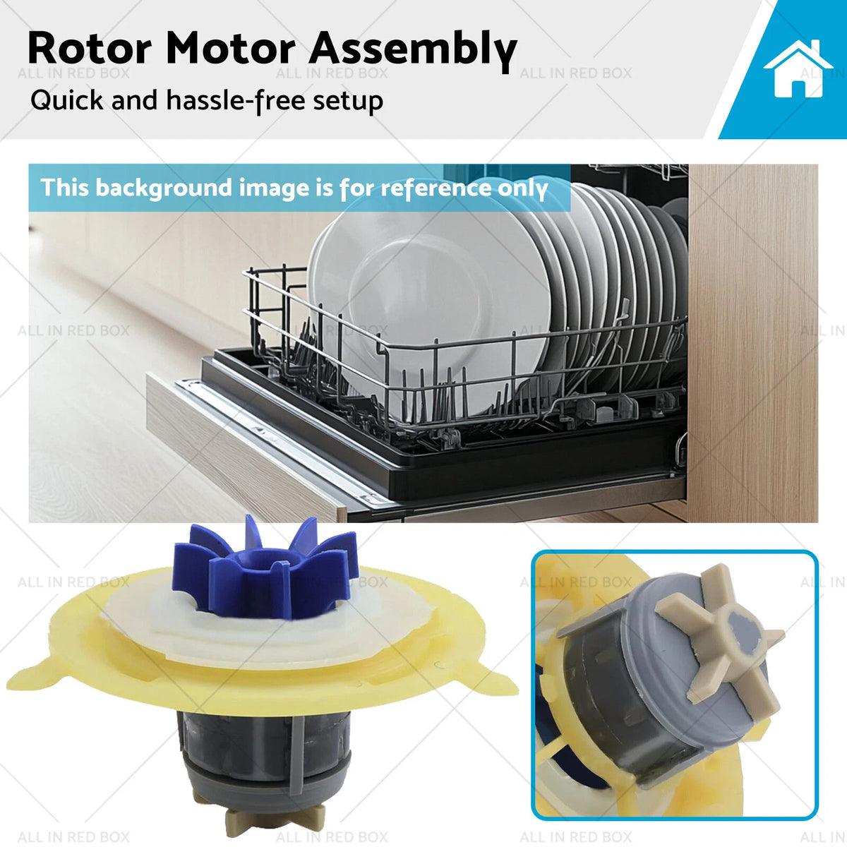 Rotor Motor Assy for Fisher & Paykel Dishdrawer DD60 DS605 (524285P)