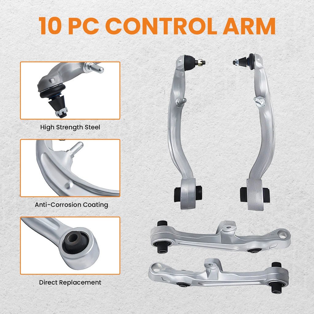 Set of 10 Lower Control Arms for Nissan G35 350Z (2003–2009)