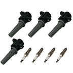Set of 4 Ignition Coils & 4 Iridium Spark Plugs for Ford Escape Transit Focus