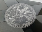 Metal License Plate Tag with Blacked Out Florida Flag for All Vehicles (Any Year)