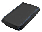 Leather Console Lid Armrest Cover for Ford Explorer (2002–2005) Blue Stitch