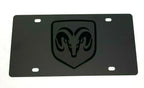 Vanity License Plate Premium Black with Dodge Ram Emblem for Dodge Ram (2002–2026)