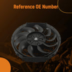 12 Inch Universal Radiator Cooling Fan Mount Kit 2250RPM 10 Blades Black