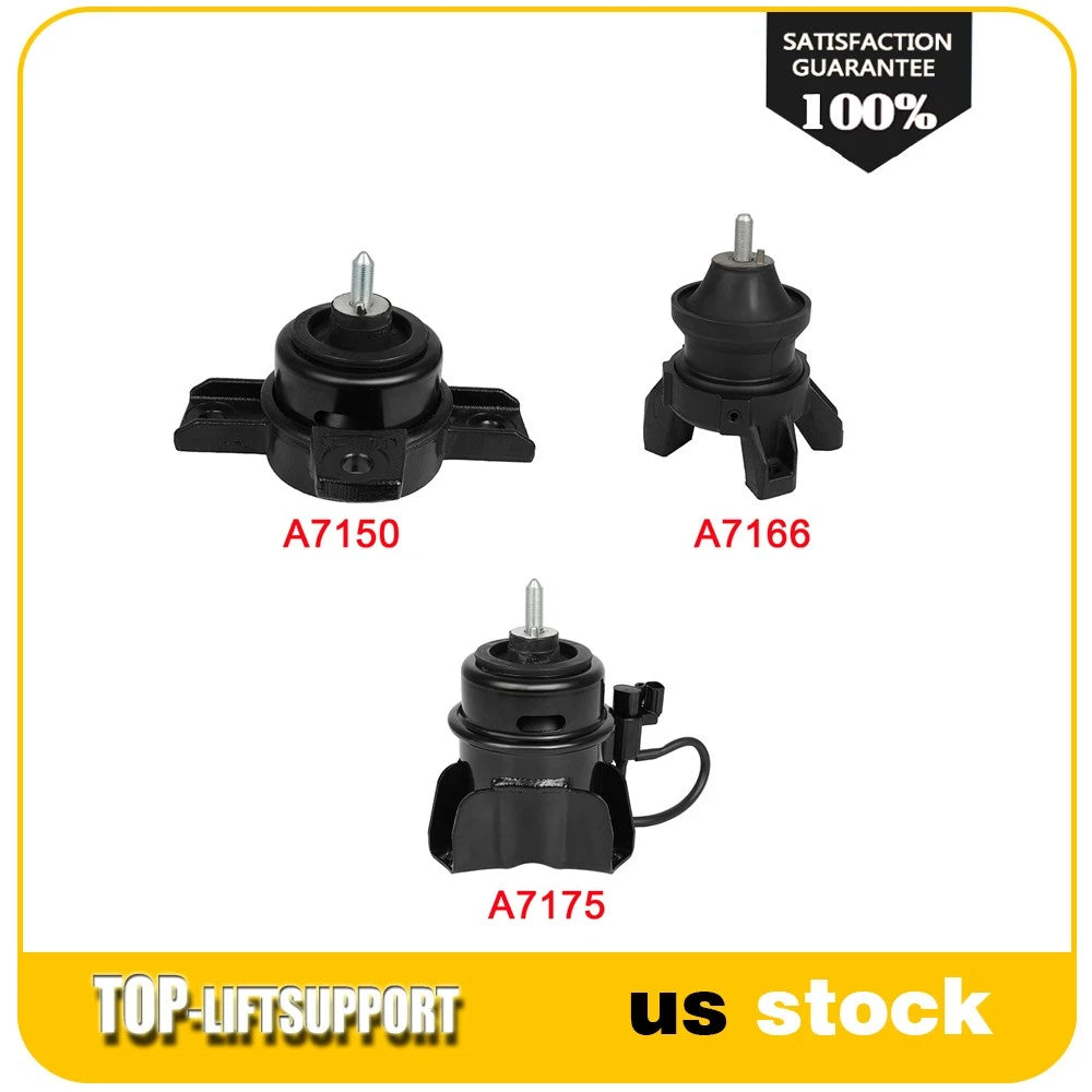 3X Engine Motor Mount for Hyundai Santa Fe (2007–2009) V6 2.7L