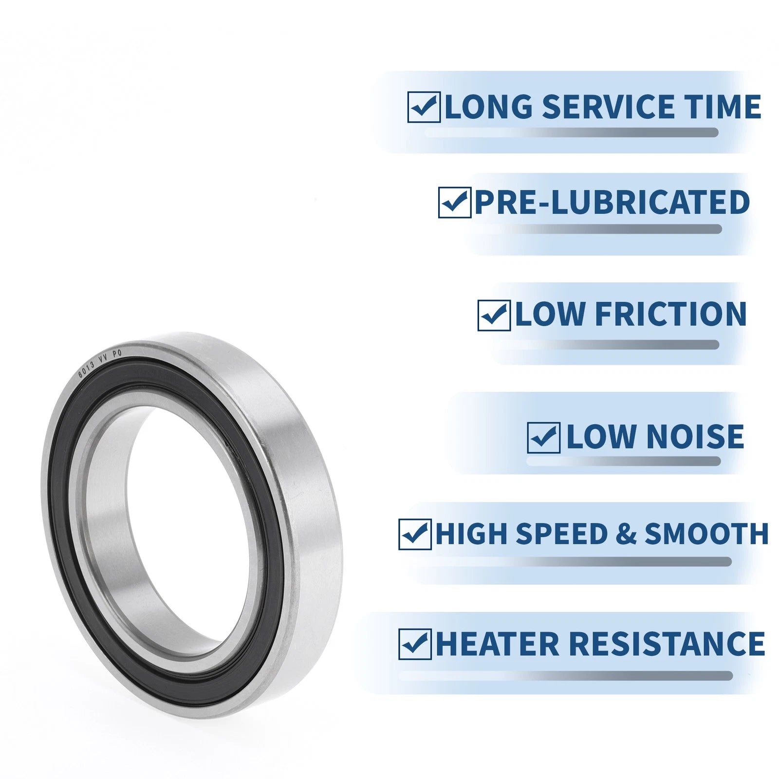 Deep Groove Ball Bearing 6013VV for Scooter Skateboard (P0 65x100x18mm)