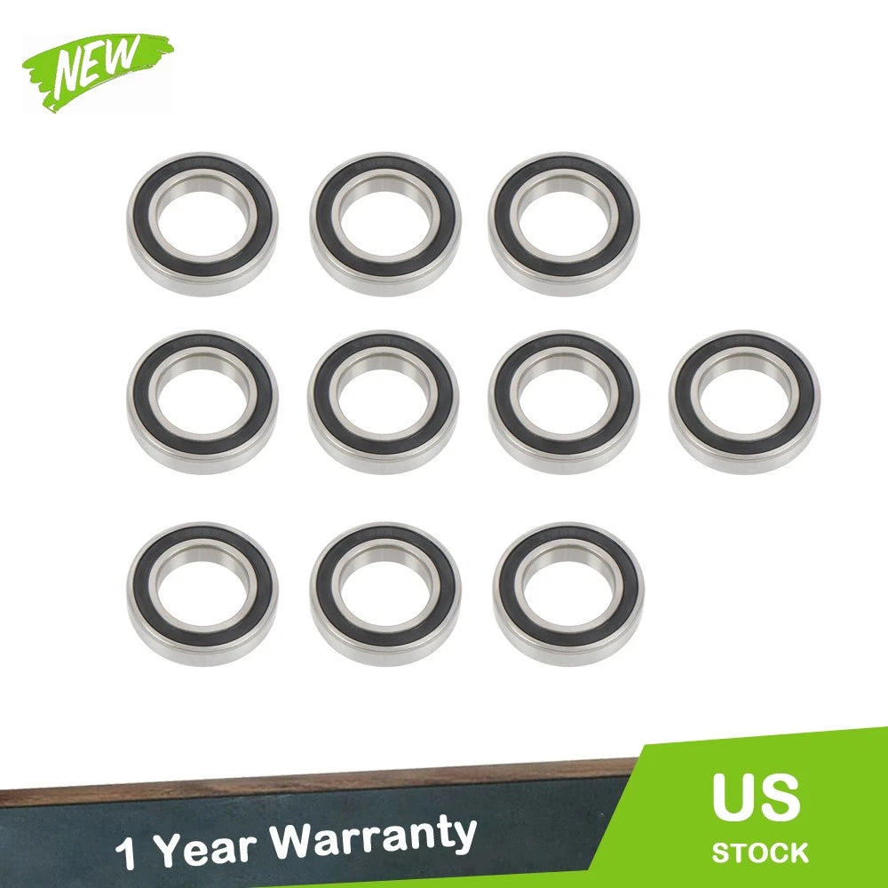 Set of 10 Deep Groove Ball Bearings 40x68x15mm Double Rubber Seals