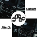 5 x Black AC Radio Switch Knob Covers for Dodge Ram 1500 (2018-2020)