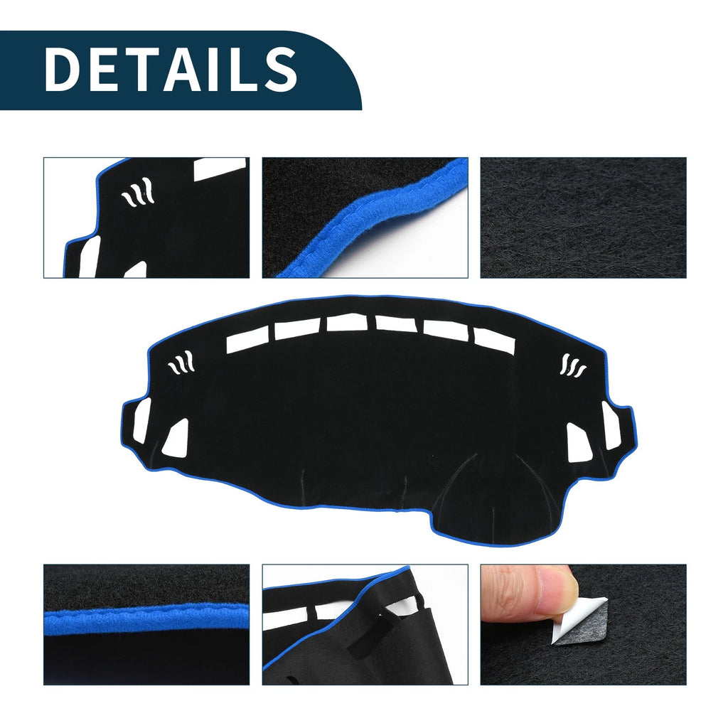 Dashboard Dash Cover Mat for Suzuki Spacia MK32S (2013–2017) Black Blue Set