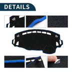 Dashboard Dash Cover Mat for Suzuki Spacia MK32S (2013–2017) Black Blue Set