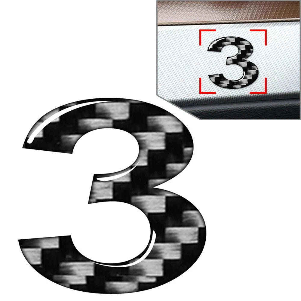 Carbon Black Door Wall Badge Emblem Decals for Car Window