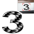 Carbon Black Door Wall Badge Emblem Decals for Car Window