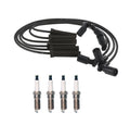 Denso 7mm Wire Set & 4 Iridium TT Spark Plugs for Ford Fiesta (2011–2019)