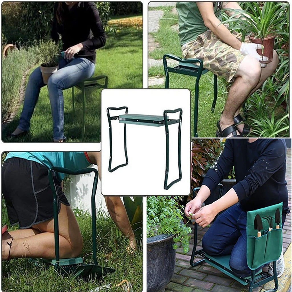 Garden Kneeler and Seat Stool - Foldable Garden Bench