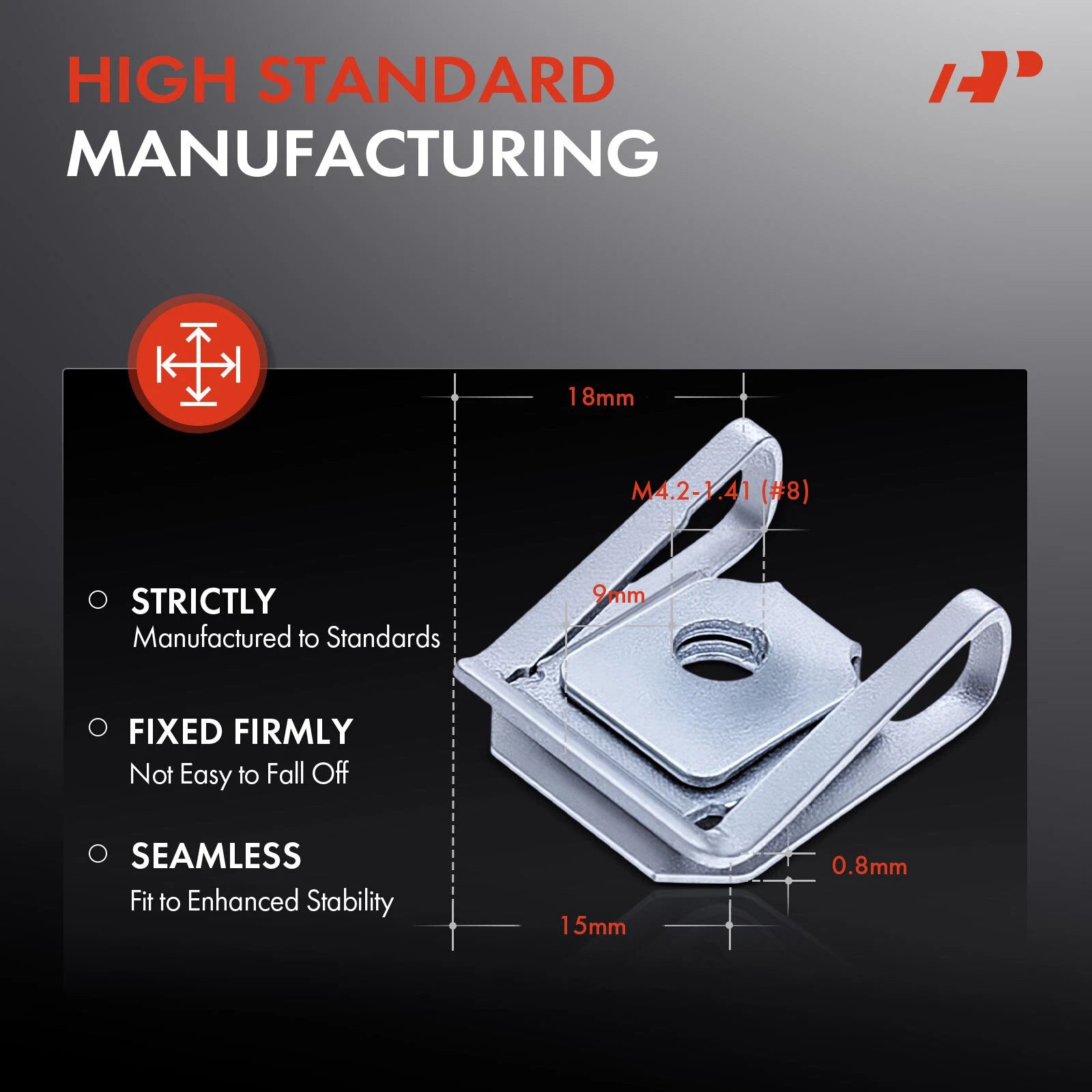 Set of 20 Zinc Retainer Clips for BMW 1 3 6 Series