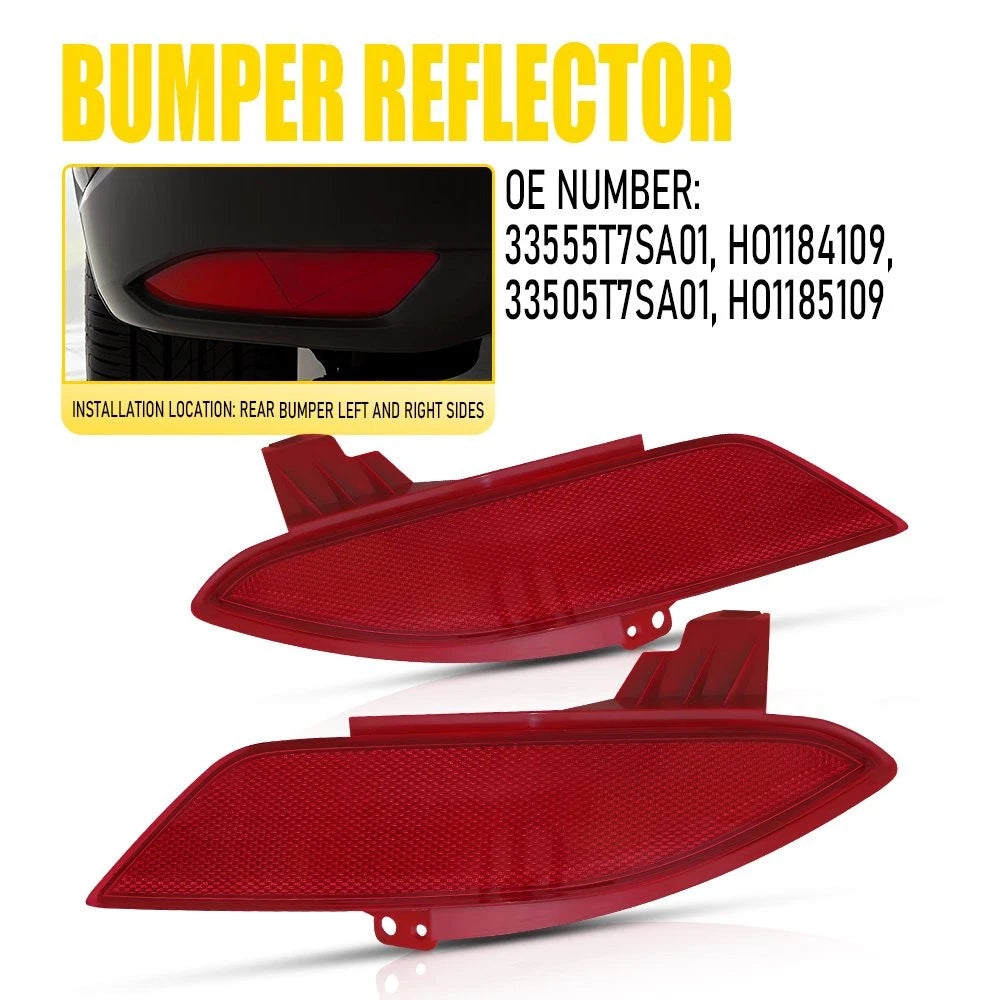 Rear Bumper Reflector Set for Honda HR-V (2016–2022) 33505T7SA01 33555T7SA01