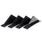 Set of 4 Universal Black Curved Rear Bumper Lip Diffuser Shark Fin Spoiler