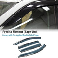 Set of 4 Window Deflectors for Honda CR-V (2017–2022) Black Vent Visor