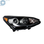 Headlight for Kia Sportage (2017-2019) Halogen with LED DRL Black Housing