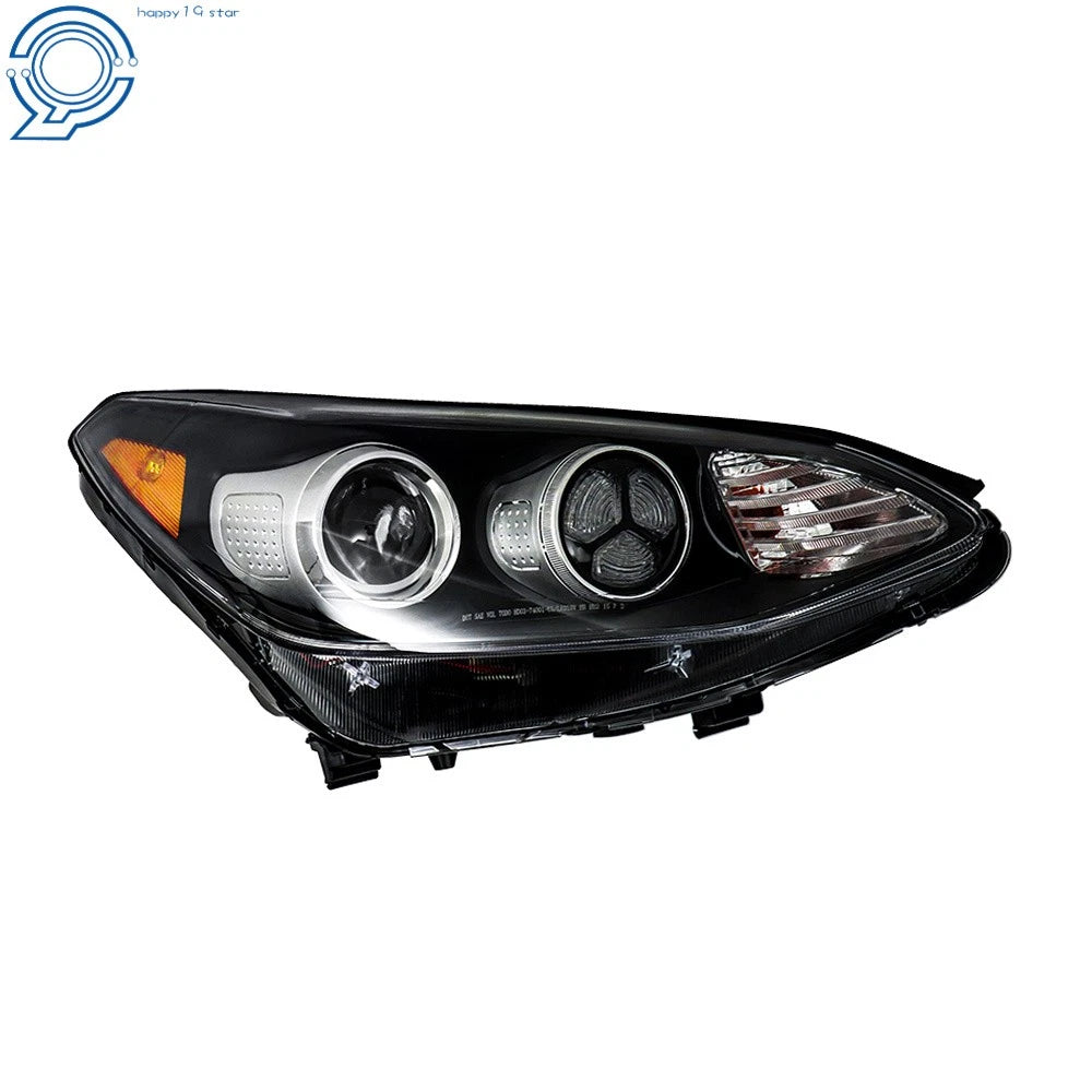 Headlight for Kia Sportage (2017-2019) Halogen with LED DRL Black Housing