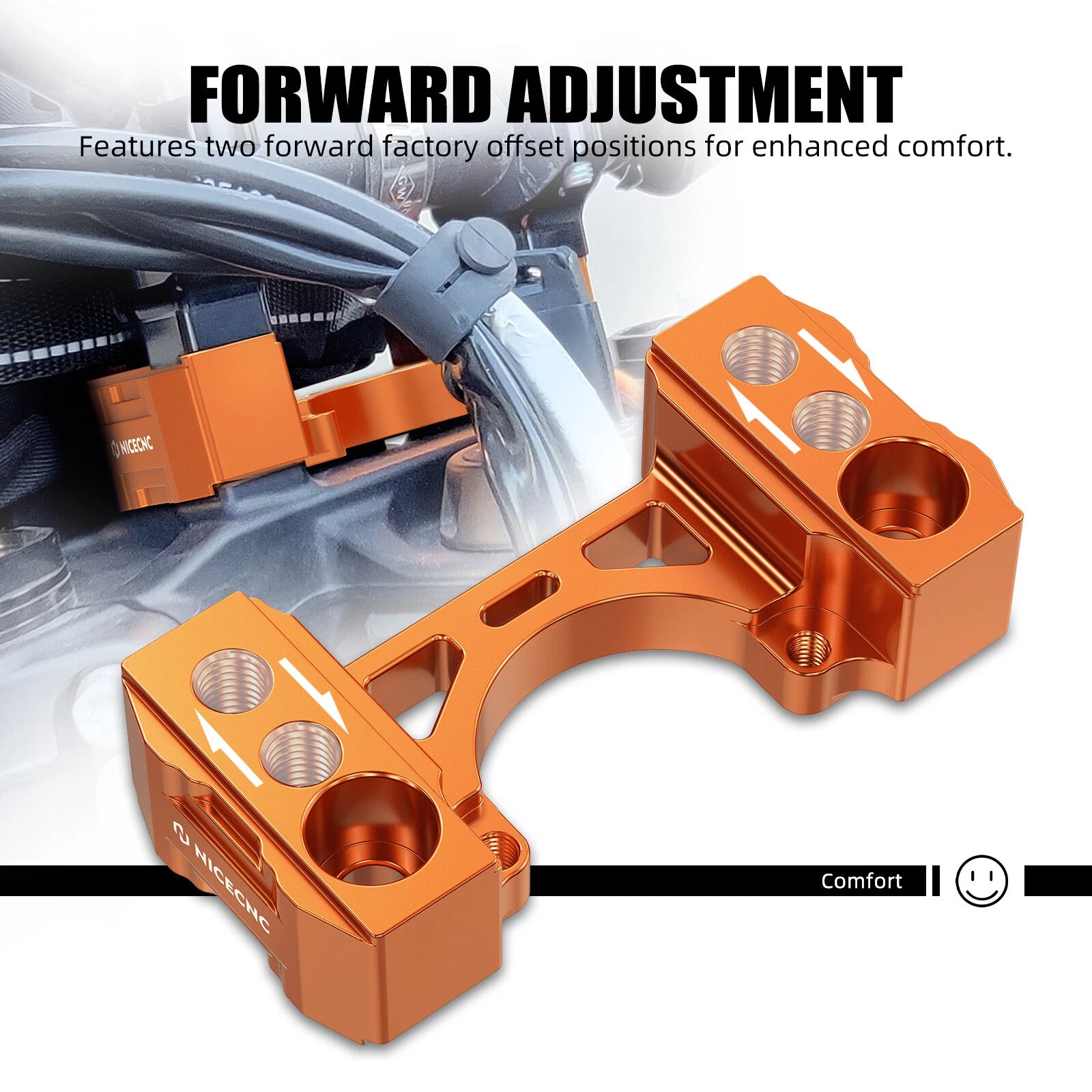 1" Adjustable Handlebar Riser Bracket for KTM 790 Adventure/R (2019–2024)