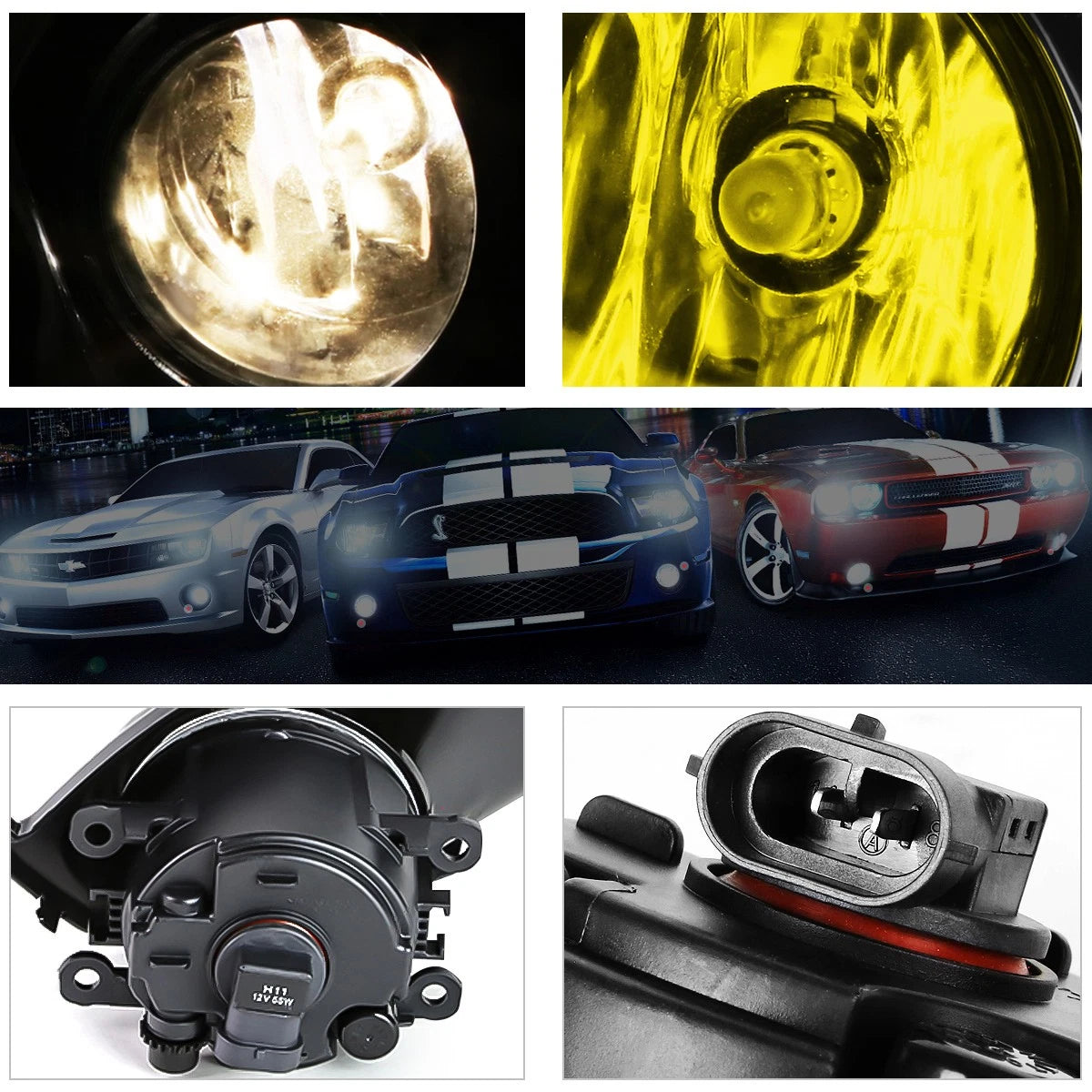 Fog Lights for Scion FRS (2013–2016) - Amber Lens, Switch, Bezel