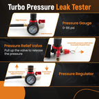 Turbo System Leakage Tester Set of 4 with 35, 40, 45 mm Stepped Adapters