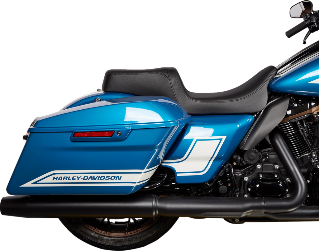 Predator 1Up Seat for Harley FLH (Smooth Black Solar Leather)