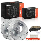 6x Front Drilled Brake Rotors & Pads for Ford Bronco Ranger (2021–2022)