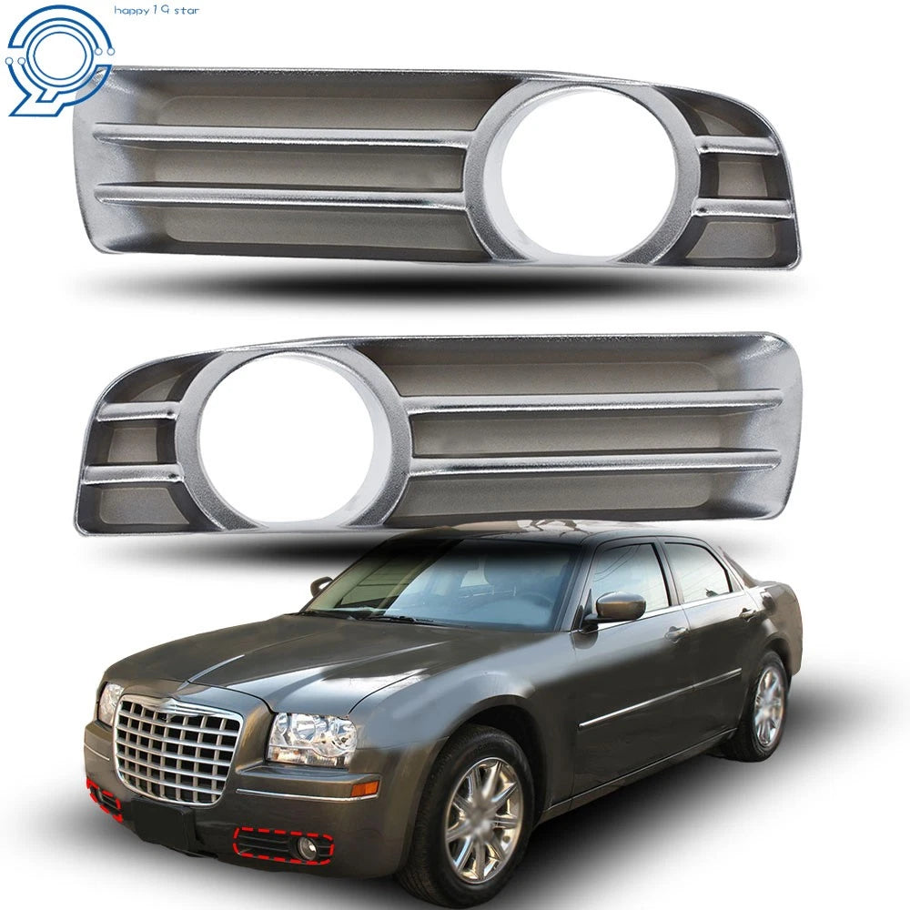 Set of 2 Front Bumper Fog Light Covers for Chrysler 300 (2005–2010)