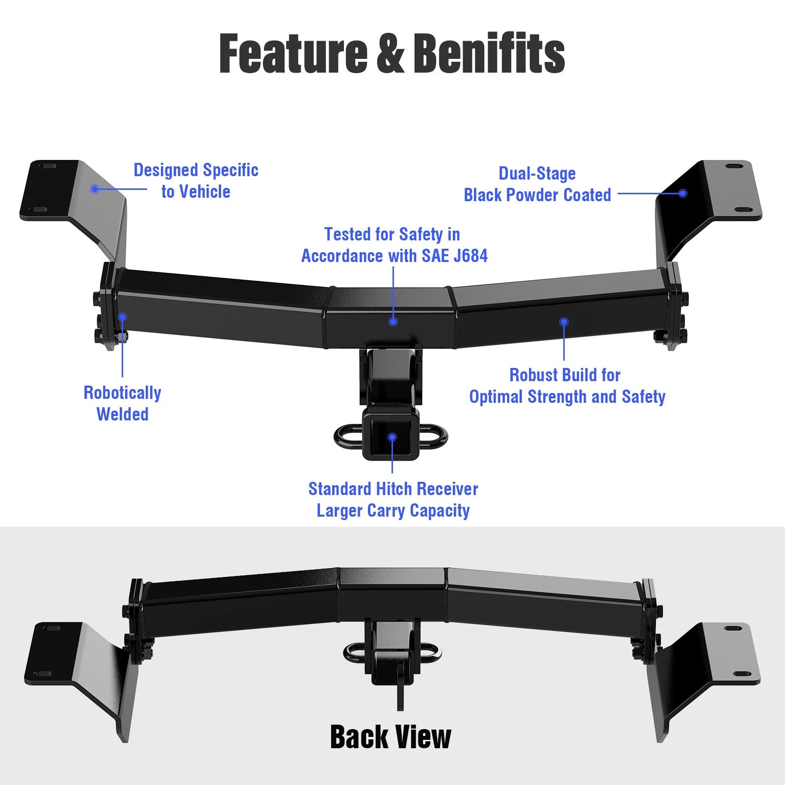 2 Inch Trailer Towing Hitch for Honda CR-V (2017-2026)