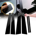 6X Black Pillar Posts for Honda Accord (2008–2012) Door Trim Window Decal