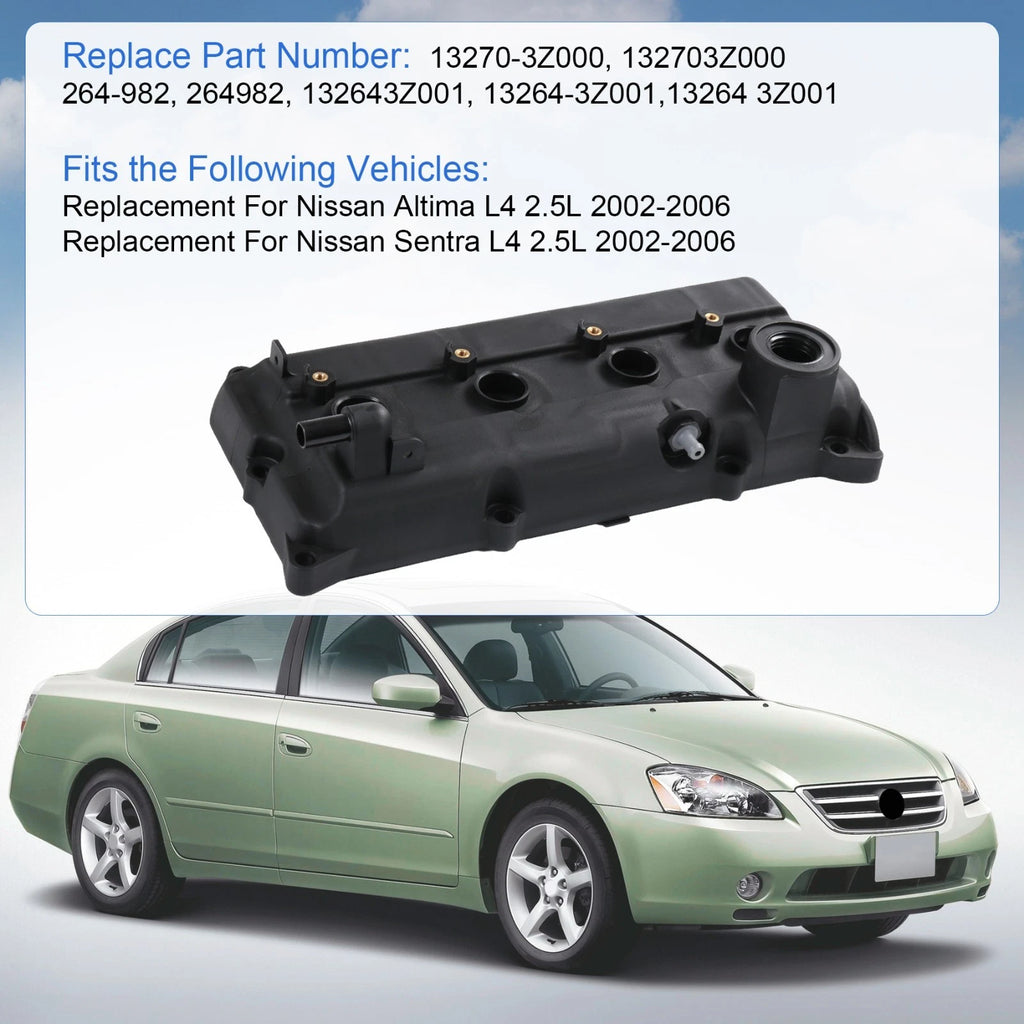 Engine Valve Cover with Gaskets for Nissan Altima Sentra (2002–2006)