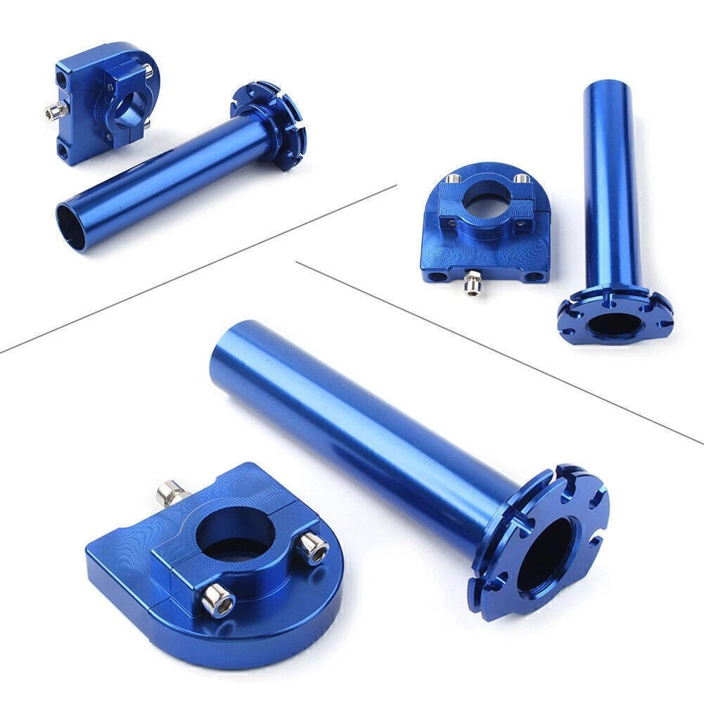7/8" Turn Twist Throttle Handle Bar Throttle Tube Blue for Motorcycle