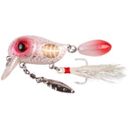 Set of 2 Fishing Lures 6g 8g 3.8cm 4.6cm with Feather Treble Hook for Bass