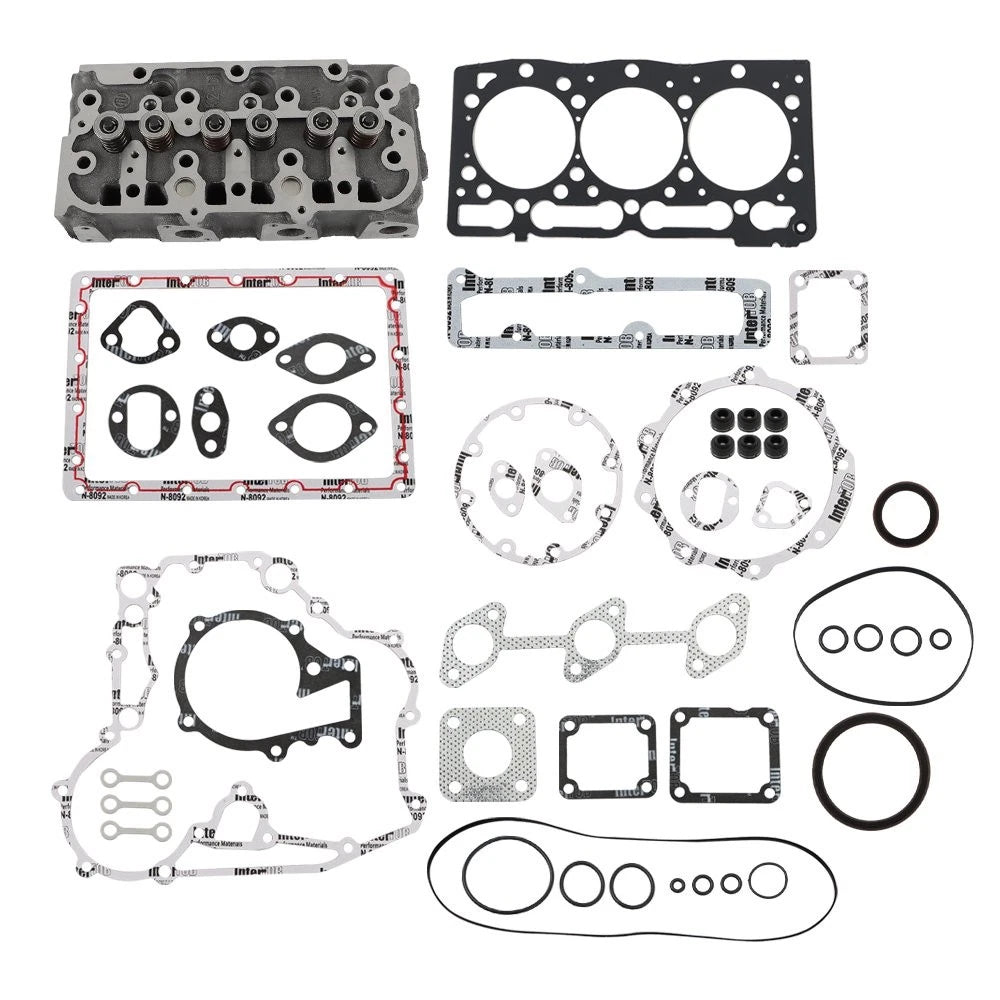Complete Cylinder Head with Valve Spring & Gasket Kit for Kubota RTV1100