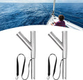 2Pcs Stainless Steel Outrigger Fishing Rod Holder 60° 90° for Universal Fit