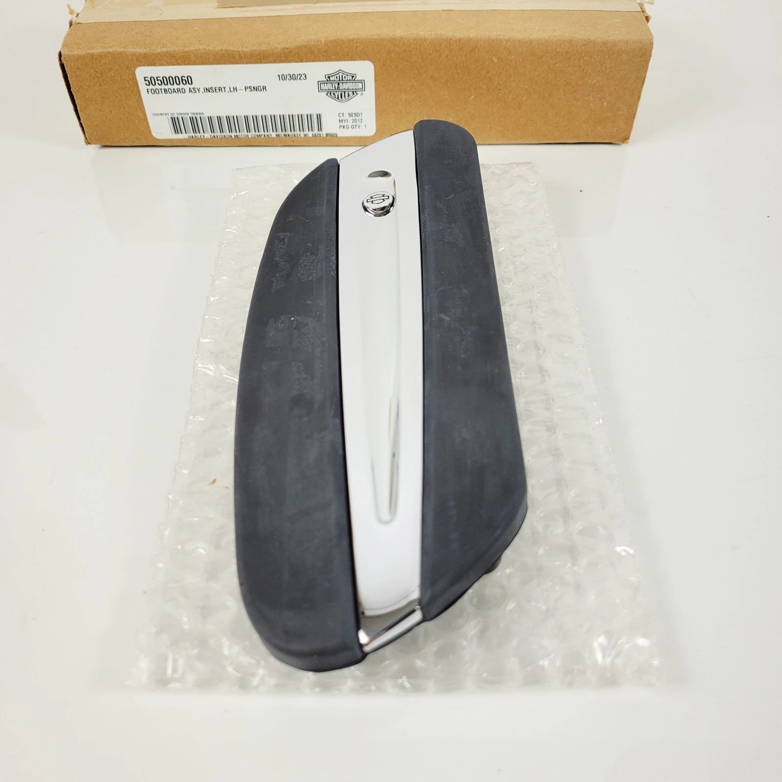 OEM Chrome Left Side Passenger Floorboard Insert for Harley CVO (2013–2014)