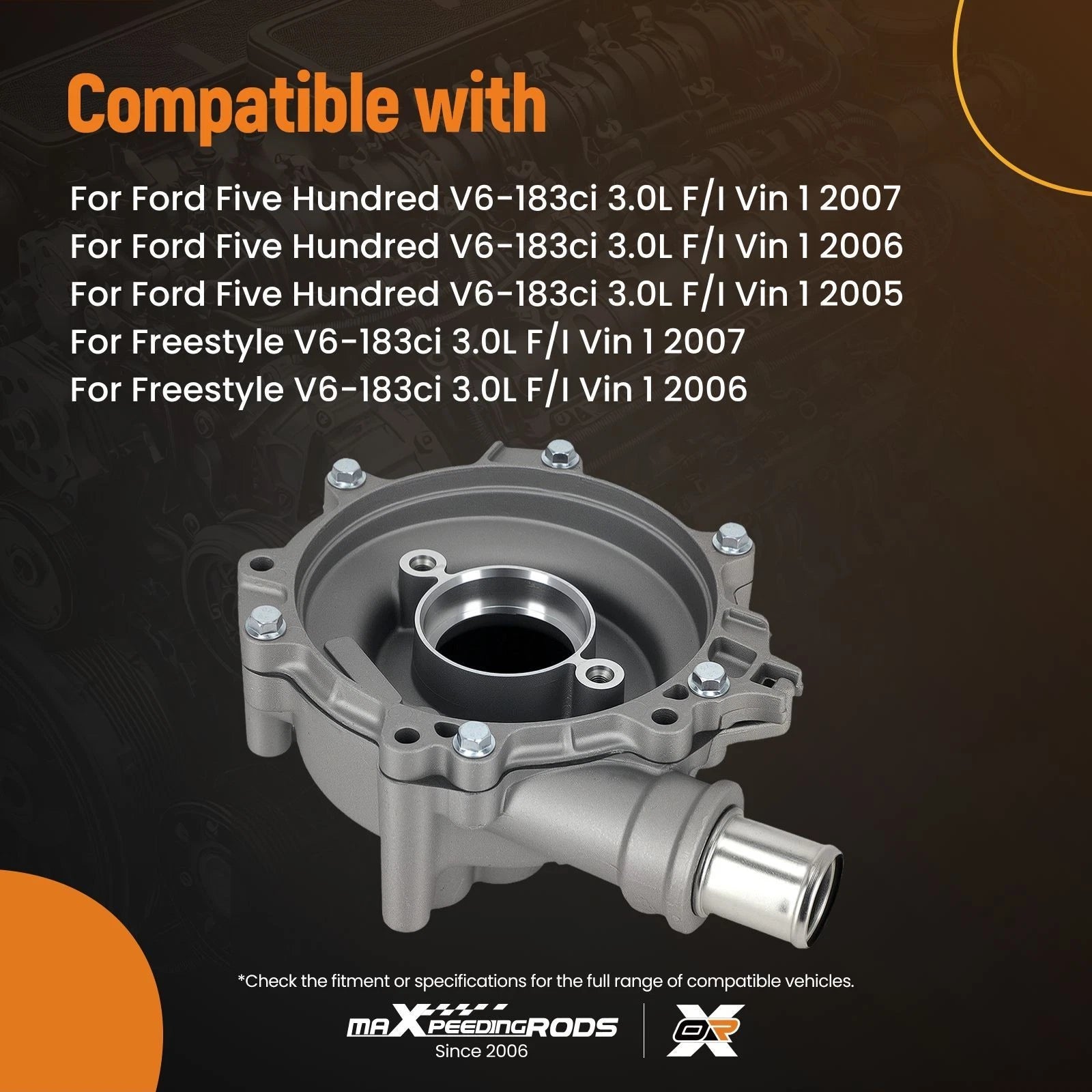 Water Pump Kit for Ford Five Hundred/Freestyle/Montego (2005–2007)