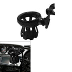 Black Handlebar Mount Drink Cup Holder for Harley Street Glide Dyna (2006-2023)