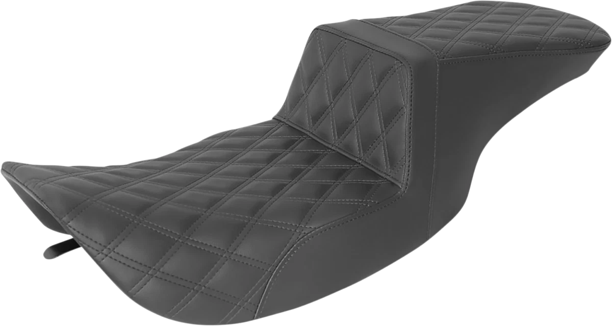 SADDLEMEN Tour Step-Up Seat for FL (1997–2007) - Full Lattice Stitch - Black