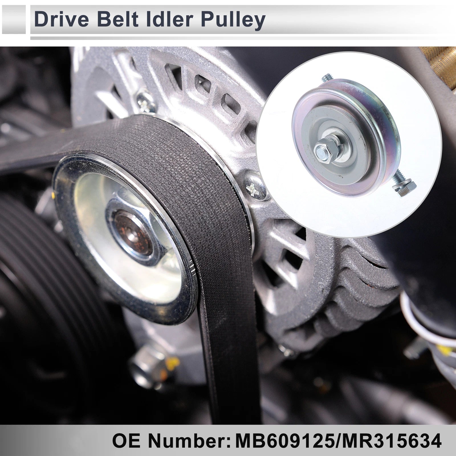 Drive Belt Idler Pulley for Mitsubishi Montero Sport (1997–2004) MB609125