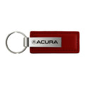 Burgundy Leather Keychain KC1548.ACU - Officially Licensed for Acura