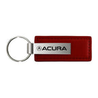 Burgundy Leather Keychain KC1548.ACU - Officially Licensed for Acura