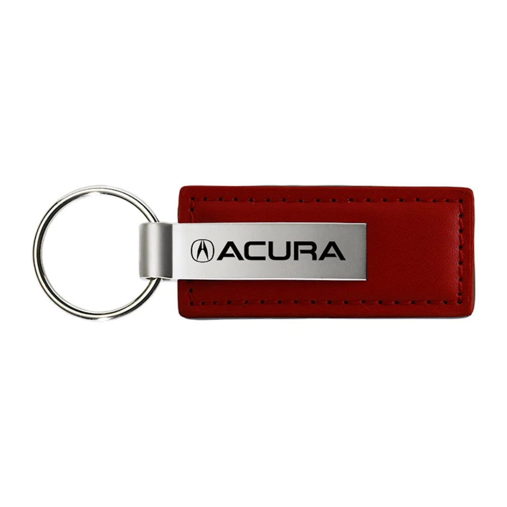Burgundy Leather Keychain KC1548.ACU - Officially Licensed for Acura