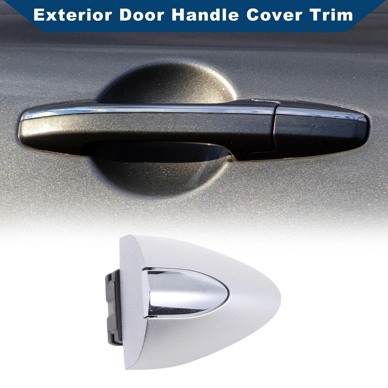Exterior Door Handle Cover Trim for Buick LaCrosse (2017–2019) Silver Tone