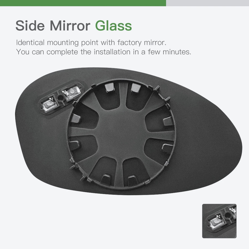 Left Side Mirror Glass for BMW E46 M3 E90 E91 E92 E93 E81 E82 E87 E88 (1998–2006)