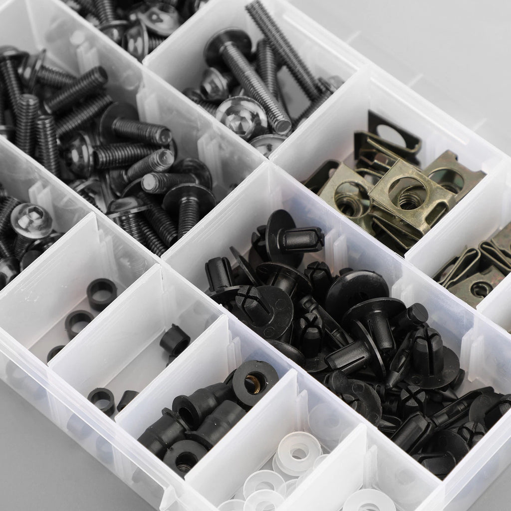 223PCS Fastener Clip Screw Bolt Kit for Motor Sportbike Windscreen Fairing